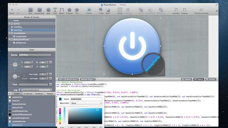 PaintCode Vector drawing app to generate resolutionindependent