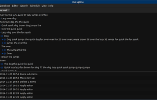 The history of the changes to a database.