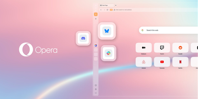 Opera One adds Discord, Slack, and Bluesky into browser sidebar
