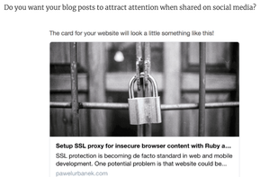 Do you want your blog posts to attract attention when shared on social media?