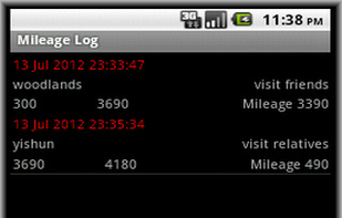 Mileage Log screenshot 1