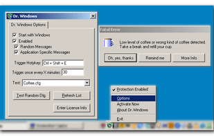 Hold down the Control key and bring up the secret options!