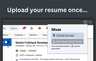 Upload your resume once...