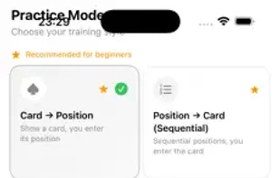 Variety of practice modes.