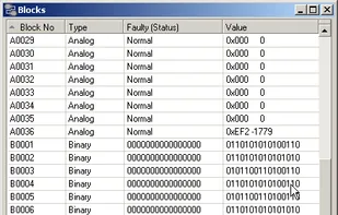 Decoding of ABB RP570 protocol. SerialMon keeps track of all addresses (blocks).
