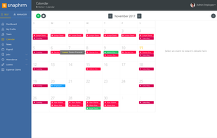 Calendar with Events and Holiday Management