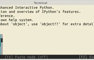 ptpython screenshot 2