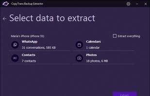 CopyTrans Backup Extractor screenshot 2