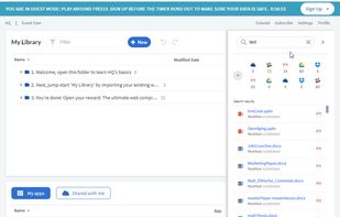 Half-screen view of HQ.app