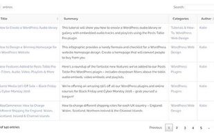 Posts Table with Search & Sort screenshot 1