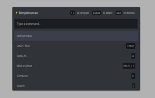 Use the command bar to search and act on your email 