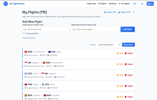 My Flight Routes screenshot 2