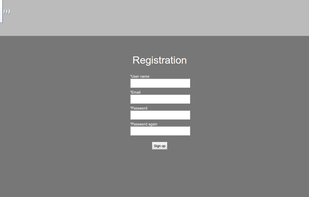 signup page