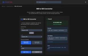 Data Size Calculator