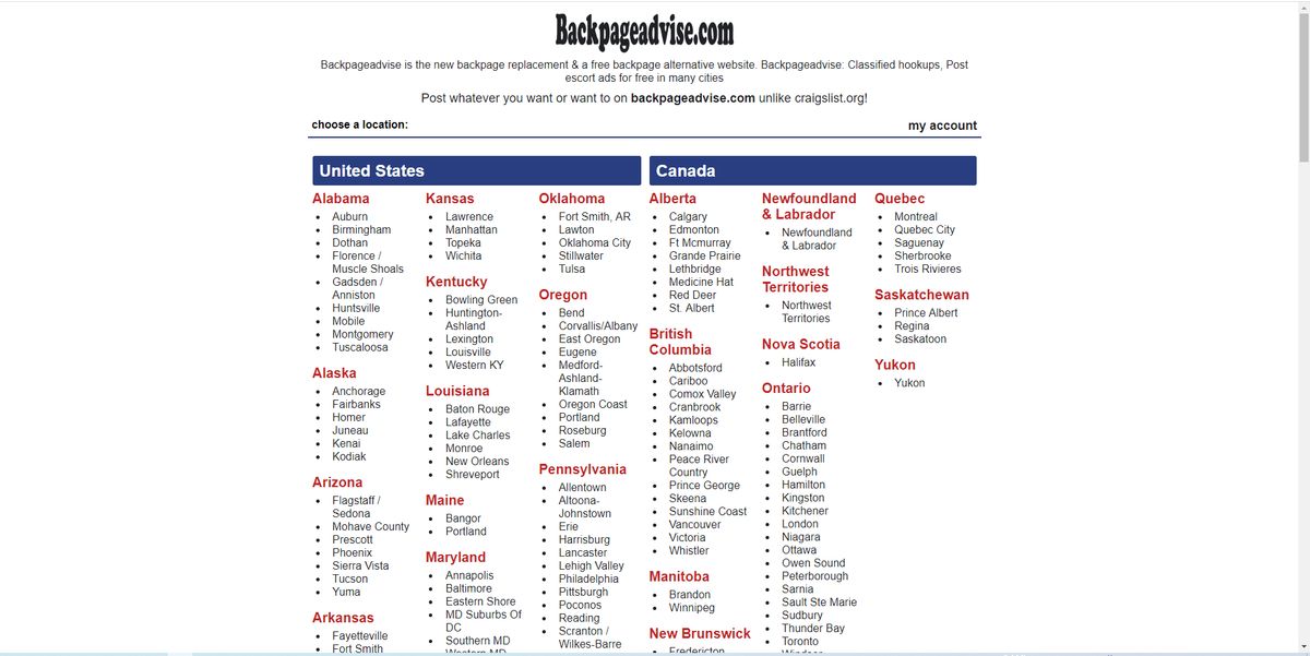 The backpage is what new Free Classified