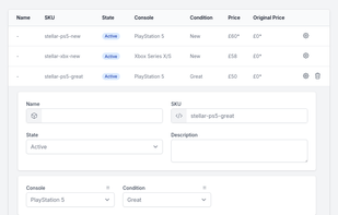 Create complex items variants