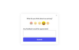 5 emoji widget in purple theme