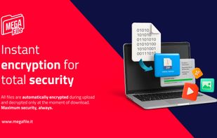 All files are automatically encrypted during upload and decrypted only at the moment of download. Maximum security, always.