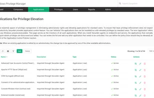Applications enumeration view