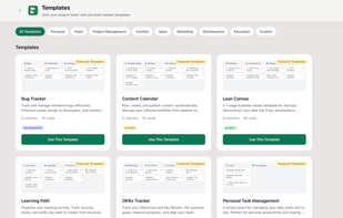 Multiple preset templates