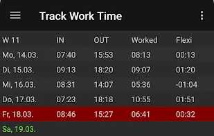 Track Work Time screenshot 1
