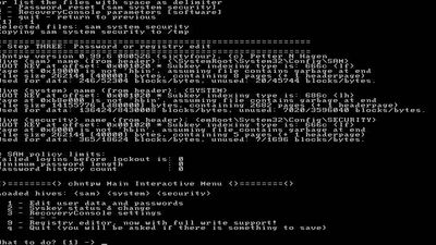 Offline NT Password &amp; Registry Editor screenshot 1