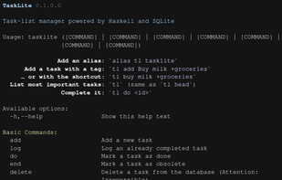 TaskLite basic commands