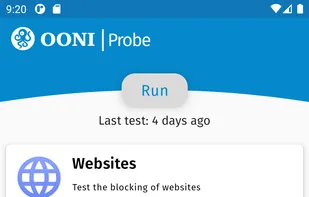 OONI Probe screenshot 1
