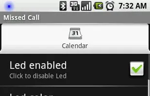 Settings for Calendar