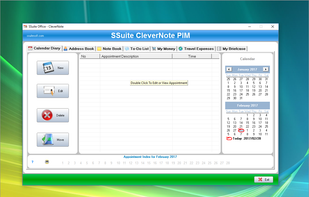 SSuite My Calendar Diary screenshot 1
