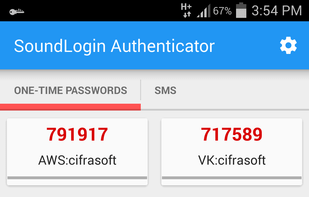 SoundLogin Authenticator screenshot 1