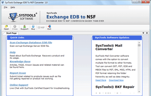 First screenshot of the software