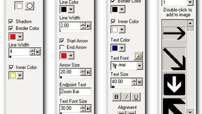 Full object-editing tools and clipart library