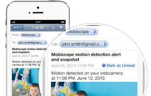 Keep an eye on your baby at any time right from your mobile