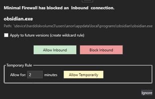 Minimal Firewall screenshot 3