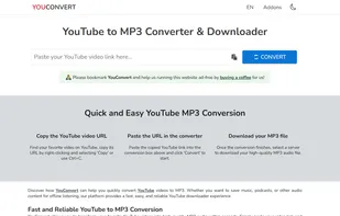 youconvert website screenshot