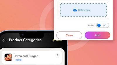 Instantly add categories and products in your dashboard