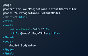 MVC View - aspx page (razor syntax)