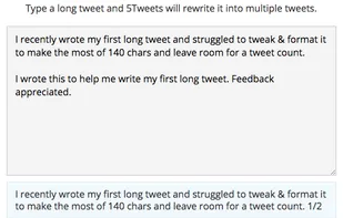 5Tweets.com screenshot 1