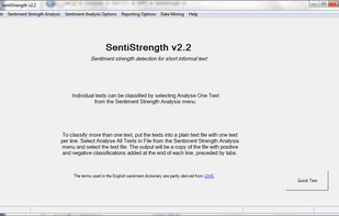 SentiStrength screenshot 1