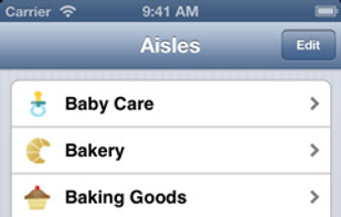 SkyGroceries comes populated with hundreds of products, neatly organized by aisles.