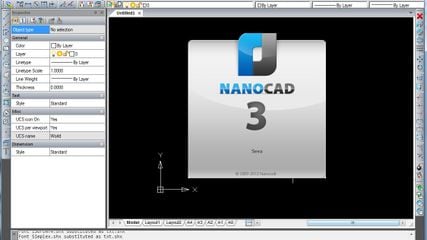 nanoCAD 3 main window