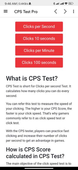 Fast Speed Click Test Game