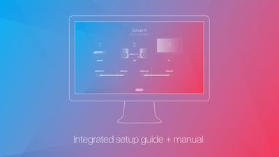 Integrated setup guide + manual.