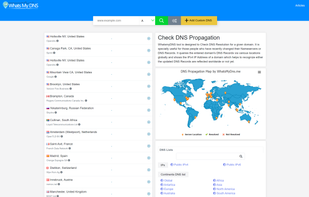 WhatsmyDNS screenshot 1