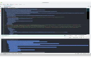 Kate with an ATOM color scheme using some RegEx to find and replace.