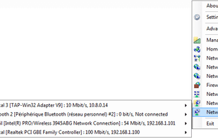 Overview of the GabNetStats context menu