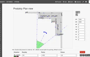 Plan view to set look on kitchen