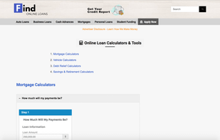 FindOnlineLoans screenshot 1