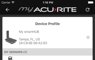 My AcuRite screenshot 2